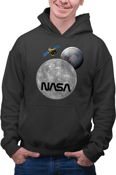 OEM Men's NASA Moon Pluto Space Ship Hoodie