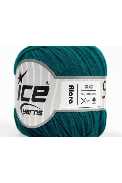 Ice yarns 8x50 جرام. خيوط صيفية من القطن والأكريليك باللون الأخضر الزمردي من ...