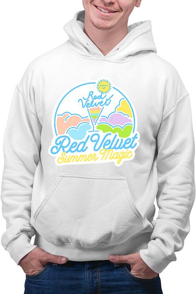 OEM Men's Hoodie Red Velvet K-Pop Logo Summer Magic Vibe Colorful
