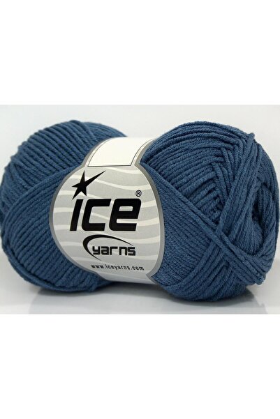 Ice yarns 8x50 جرام. خيوط صيفية من أكريليك الخيزران، أزرق داكن، من LORENA BAM...