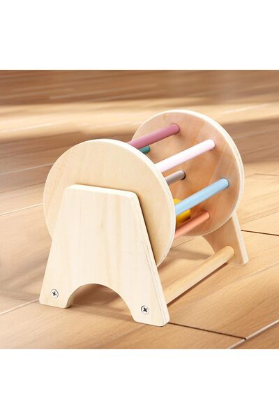 Picodino Jucarie din lemn rulanta pentru bebelusi - dezvoltare vizuala si senzoriala, Montessori