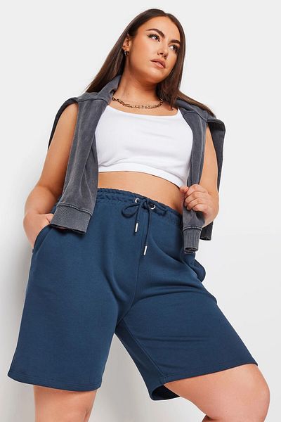 Stil Diva Pantaloni scurți de talie cu buzunare de mărime mare, cu croiala relaxată, 303199