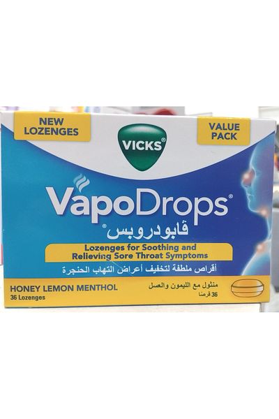 Vicks Vicks VapoDrops 36 Menthol Lozenges with Lemon and Honey