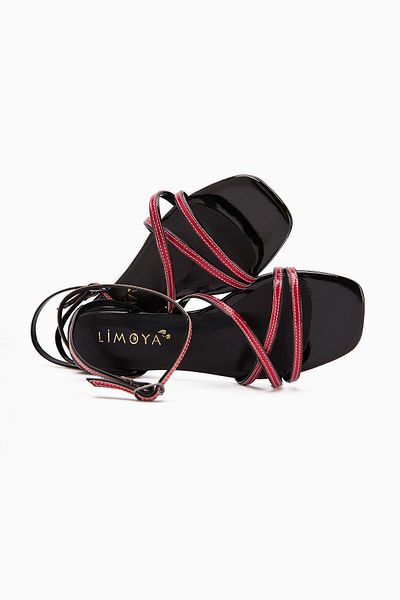 Limoya Γυναικεία σανδάλια Nasima Red Ankle Strap