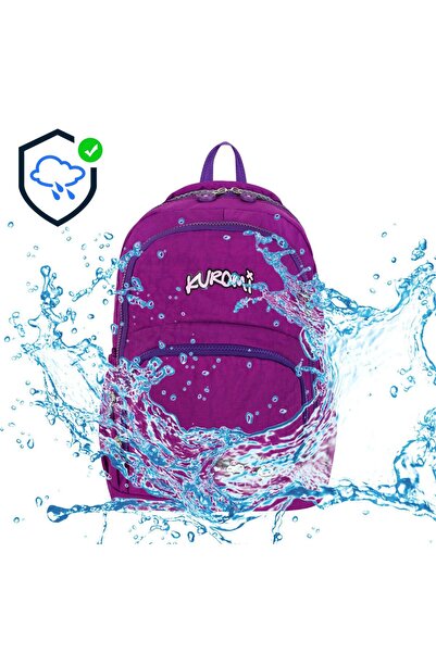 BEGATİ ÇANTA Kuromi Fabric Primary School Bag Printed Set of 3 (Bag.Thermal Lunch.Pencil Case)