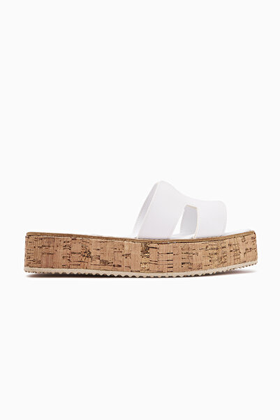 Limoya Runa White Thick Soled Women's Slippers