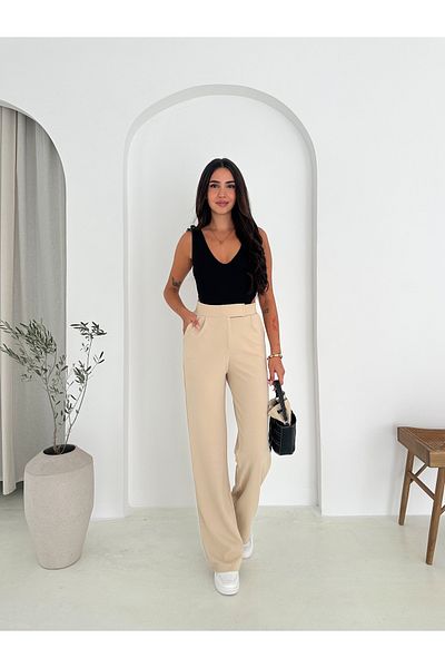 Dumy Lycra Velcro Closure Palazzo Pants