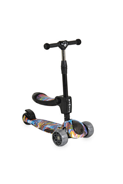 byox Trotinetă 2 în 1 pentru Copii Rumble Wild Dragon –, Muzică, Lumini 3D și Roți PU, 3–8 ani