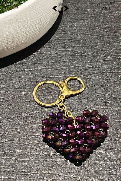 LİGROUND Heart Pattern Bag Charm Keychain Stainless Steel Hook Detailed Heart Charm Home Car Keychain
