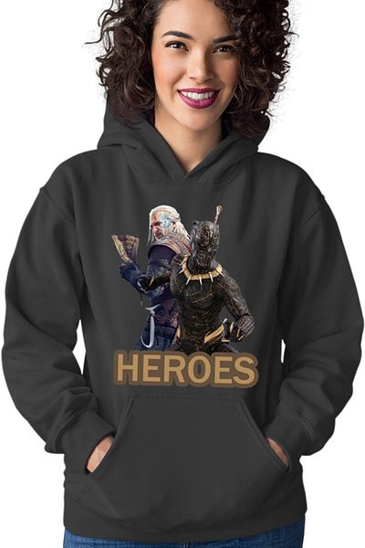 OEM Women's hoodie Black Panther Witcher Gerald Vampires Medieval
