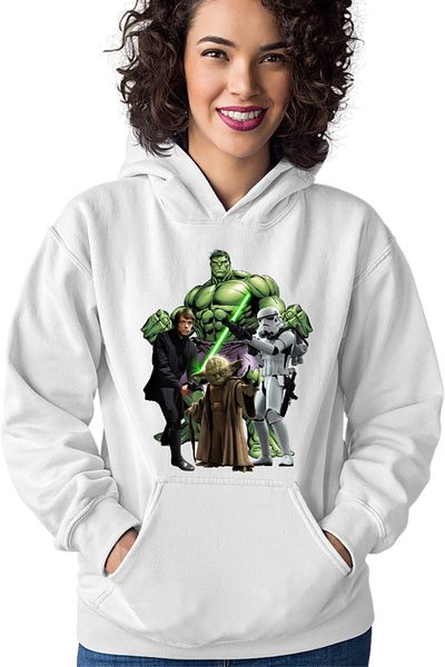 OEM Hanorac dama Star Wars Luke Skywalker Incredible Hulk Jedi Yoda