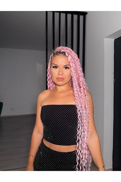 by SLA boutique Top negru glam cu strasuri