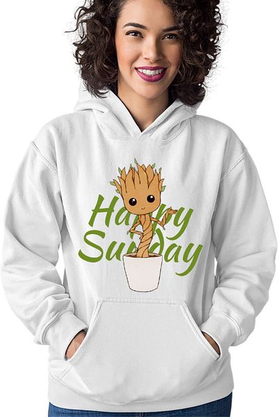 OEM Hanorac dama Baby Groot Sunday Happy Marvel DC Happy Smile