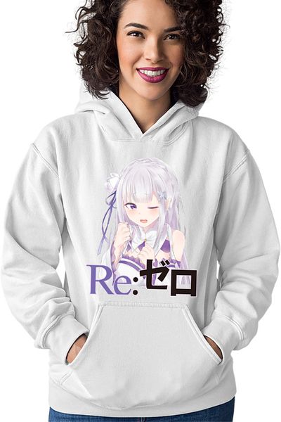 OEM Hanorac dama Re Zero Emilia Neko Magic Princess Otaku Isekai