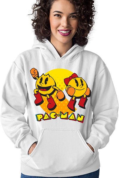 OEM Hanorac dama Pac Man Woman Logo Eat Game