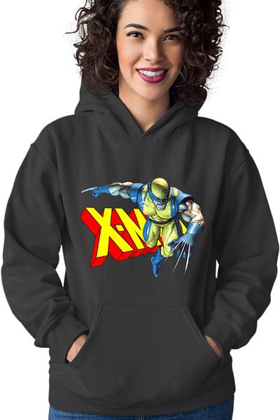 OEM Women's Hoodie Wolverine X-Men Logo Superpower Hero