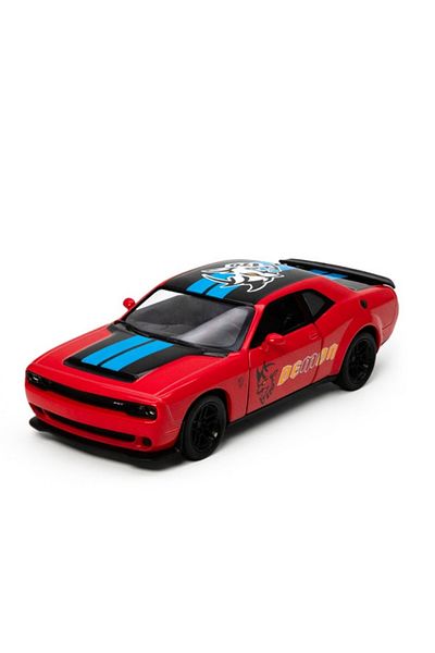 welcomein Die-Cast Kinsmart Collectible Realistic Licensed Metal 2023 Dodge Challenger Srt Demon Model Car