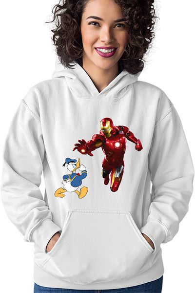 OEM Hanorac dama Ironman Donald Duck Tony Stark Save World