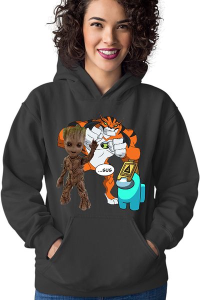 OEM Women's Hoodie Baby Groot Ben 10 Huge Cat Among Us Top