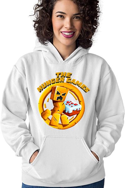 OEM Women's Hoodie The Hunger Games Minecraft Logo Cake Creeper