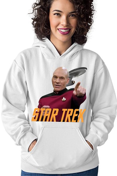 OEM Star Trek Jean-Luc Picard Voyager Starship Women's Hoodie