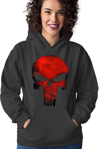 OEM Women's hoodie Predator Punisher Skull Daredevil
