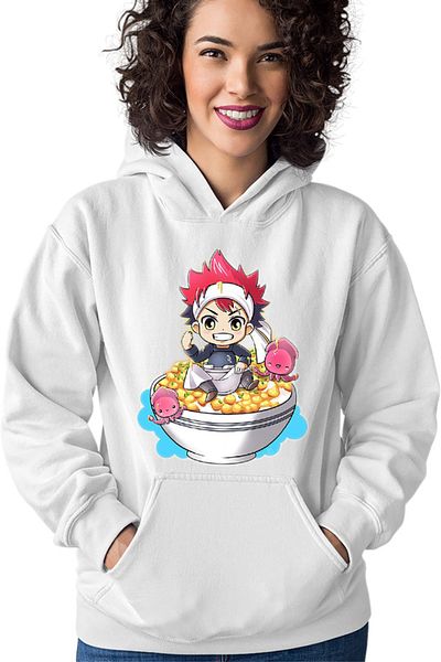OEM Hanorac dama Food Wars Chibi Souma Rice Bow Anime Kage
