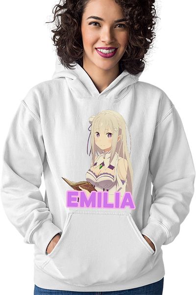 OEM Hanorac dama Re Zero Emilia Cat Magical Princess Kind Wizard Time