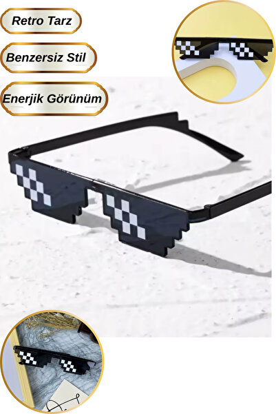 Hane Dostu Eğlenceli Komik Mozaik Tasarım Parti Gözüğü | Fotoğraf Sahne Gözlüğü