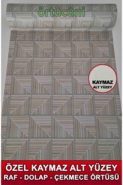 Örtücüm Kaymaz Kaydırmaz Pvc Dolap İçi Raf Örtüsü Buzdolabı Çekmece Kaymaz Ço...