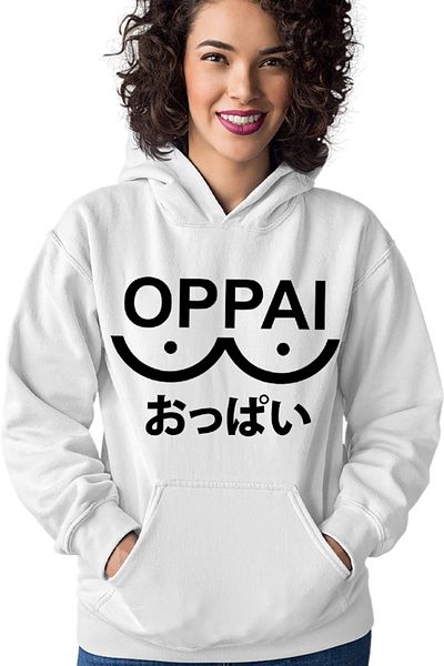 OEM Women's Hoodie One-Punch Man Oppai Saitama Meme Logo