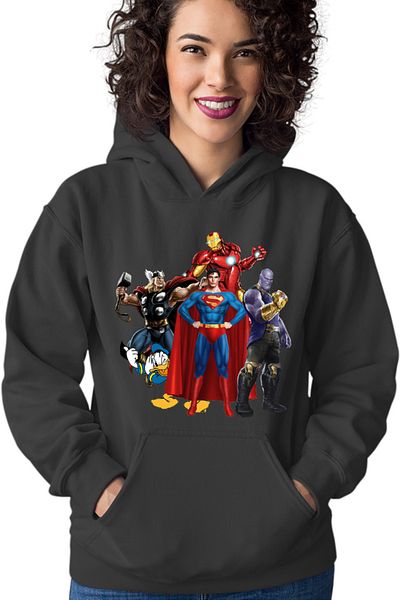 OEM Hanorac dama Thor Donald Duck Superman Ironman Thanos Villian Hero Cool