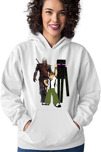 OEM Hanorac dama Ben 10 Watch Minecraft Enderman Witcher Gerald Sword