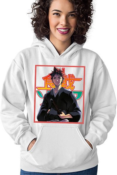 OEM Hanorac dama Food Wars Souma Samurai Katana Otaku