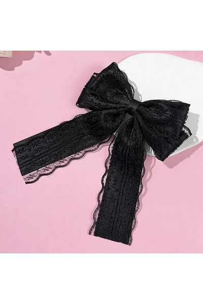 Atılgan Grp 3-Piece Stylish Buckle Set with Lace Detail, Burgundy, White and Black Lace Buckle, 3-Piece Buckle Set