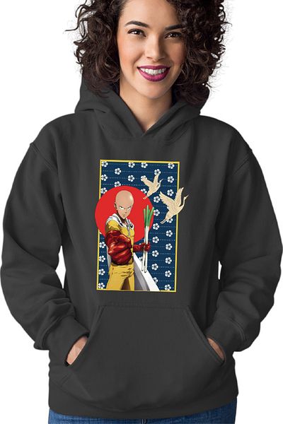 OEM Hanorac dama One-Punch Man Japanese Pattern Flag Bird