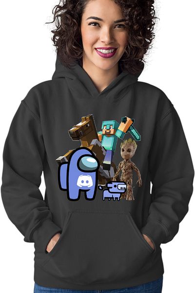 OEM Hanorac dama Among Discord Baby Groot Minecraft Diamond Sword