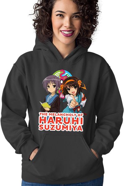 OEM Women's Hoodie Haruhi Suzumiya Yuki Book Read Sci-fi Cosplay Costume