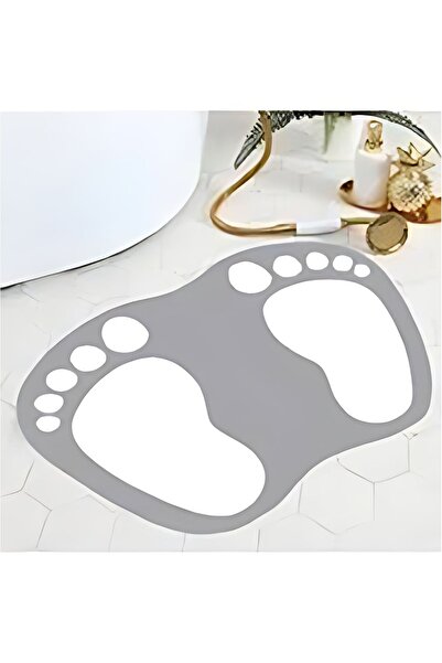 BaBaWoSs Kaymaz Çocuk Banyo Paspası – Renkli Ayak İzi Desenli, Silikon Tabanl...