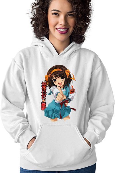 OEM Women's Hoodie Haruhi Suzumiya Energetic Anime Supernatural Mystery