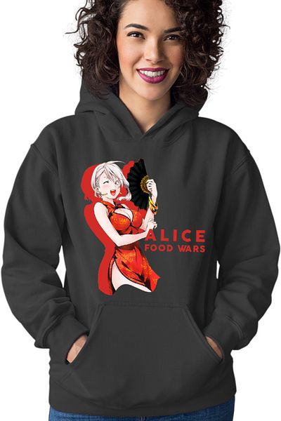 OEM Women's hoodie Food Wars Alice Fan Chinese Dress Anime