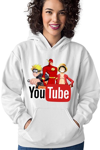 OEM Women's Hoodie The Flash Naruto One Piece Anime Cartoon