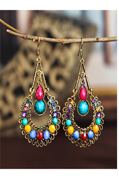 çelik takı design أقراط ملونة بتصميم متدلي من الفولاذ غير القابل للانزلاق 2