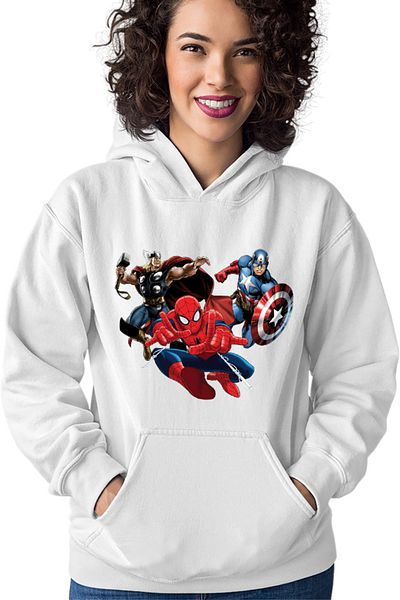 OEM Hanorac dama Spiderman Captain America Thor Fly Hero Cool