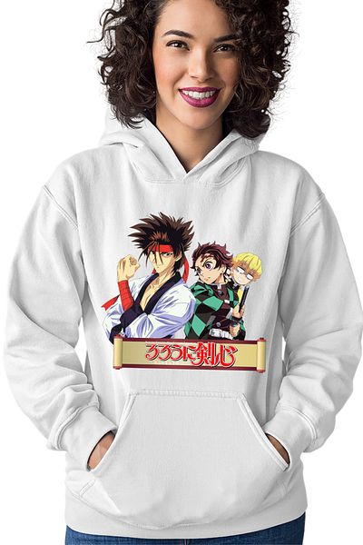 OEM Hanorac dama Rurouni Kenshin Sanosuke Tanjiro Zenitsu Scared