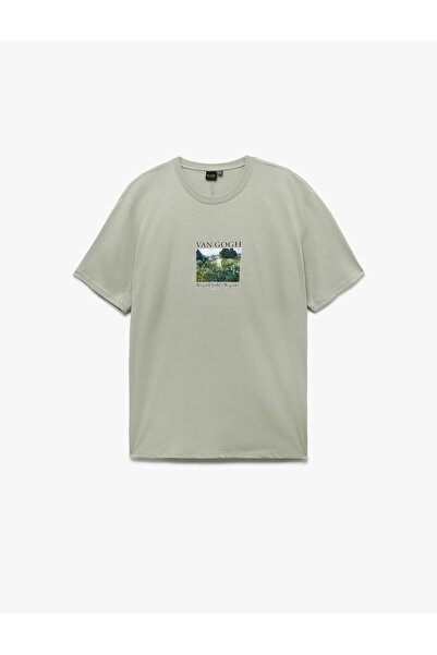Koton Regular Fit Kısa Kollu Bisiklet Yaka Pamuklu Lisanslı Van Gogh Baskılı ...