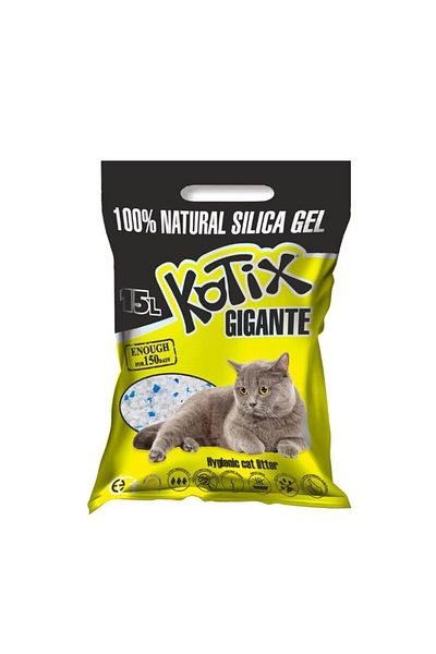 KOTIX Hygienic cat litter, silicate, Normal, 15L, 6kg