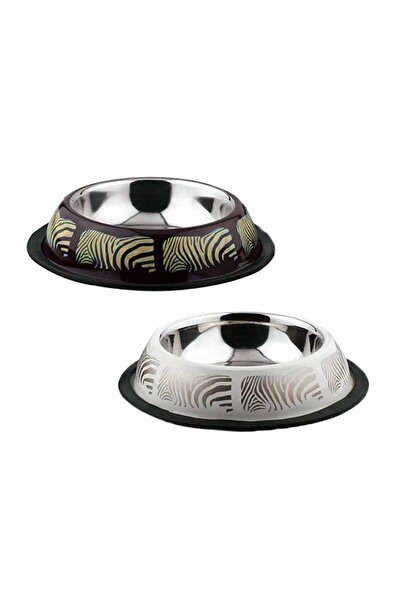 Agility Bol pentru hrana animale cu suport gumat, model zebra, diametru 19 cm...