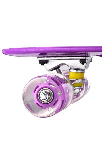 OEM Skateboard Penny Board pentru copii și adolescenți, cu roți LED, 55 cm, vârstă recomandată +4 ani