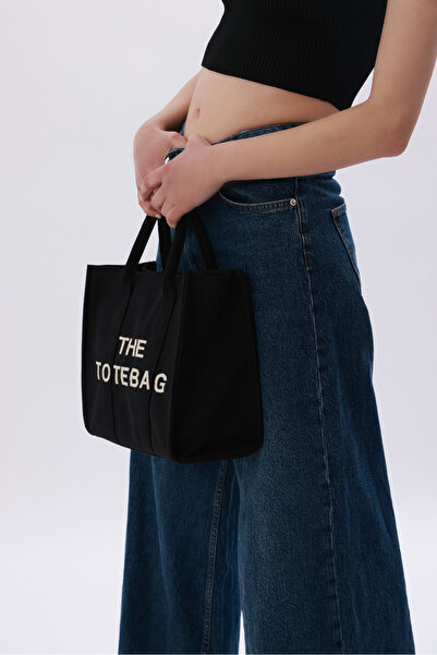 Cochines Dámská černá taška s dlouhým popruhem, plátěná velká taška s podšívkou a vnitřní kapsou, crossbody taška do ruky i přes rameno